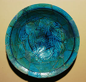Dish with an image of a winged Sphinx 11th-12th cc., Dvin