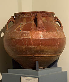Karas, red-polished with ornamented bands10th-11th cc., Dvin, clay