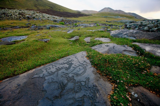 Neolithic Petroglyphs in Ukhtasar mountains, Armenia