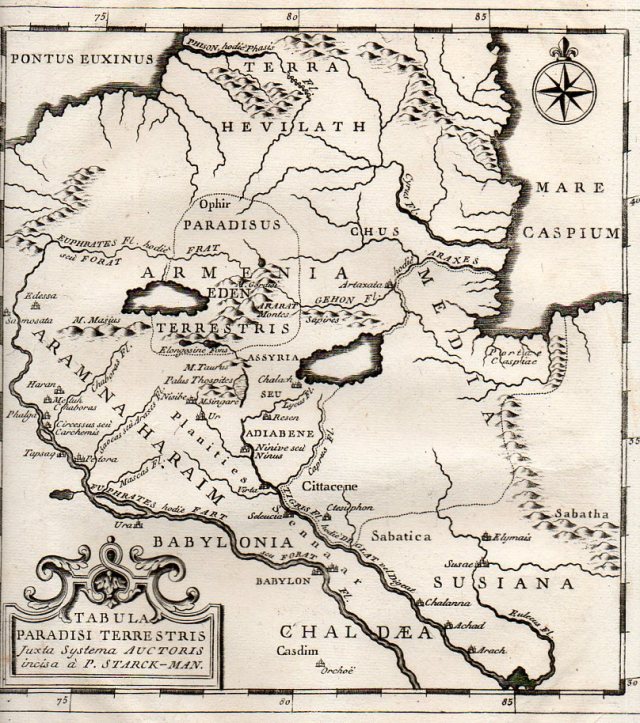 The map Tabula Paradisi Terrestris justa Systema Auctoris incisa a P. Stark-Man was printed late in the 18th century, probably around 1775..