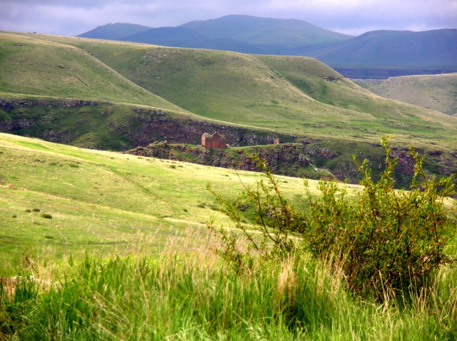 Ani ruins - view toward Armenia