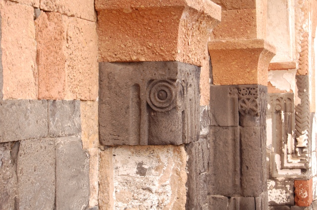 Wall decorations of Armenian city of Ani