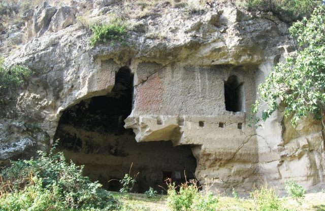 Kronk cave church (12-13 c) in the Tsaghkaberd village, Qashatagh region