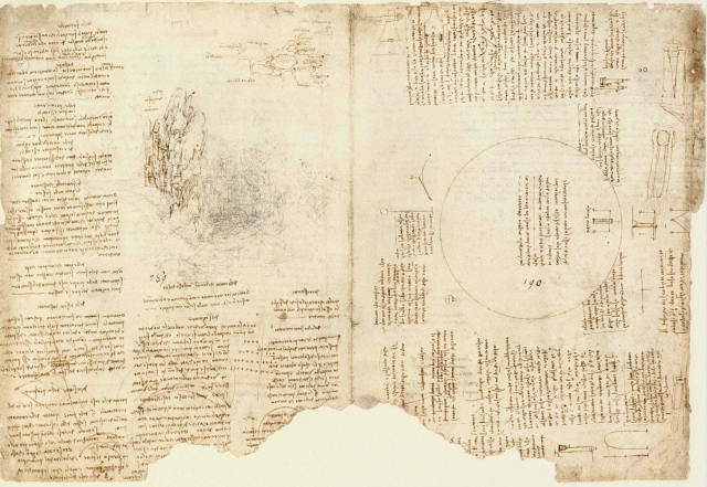 Da Vinci describing Armenia in his work Codex Atlanticus.