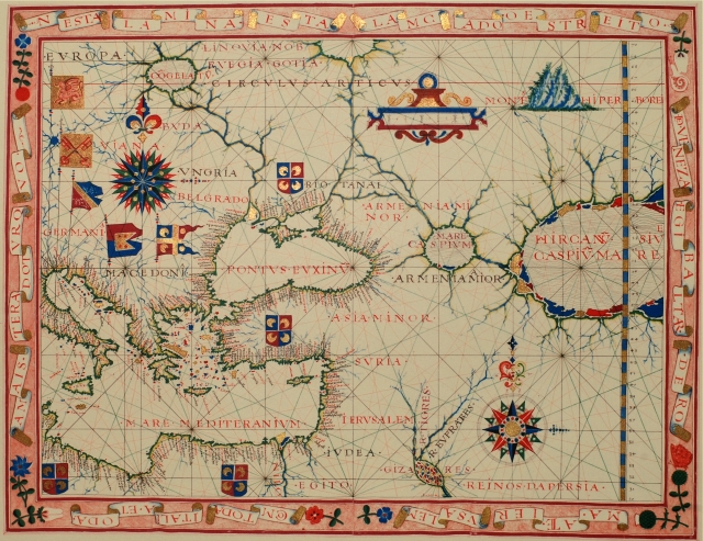 Map of Near East -  Fernão Vaz Dourado 1570.