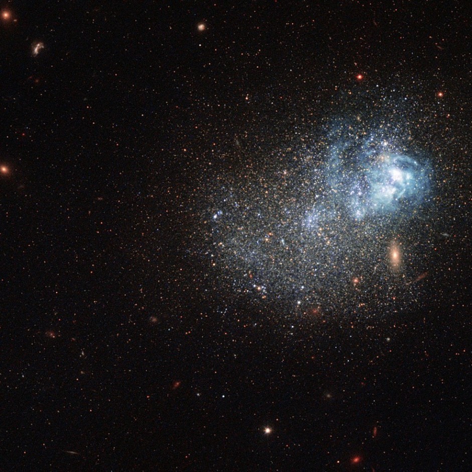 Hubble's view of the blue compact dwarf galaxy known as Markarian 209